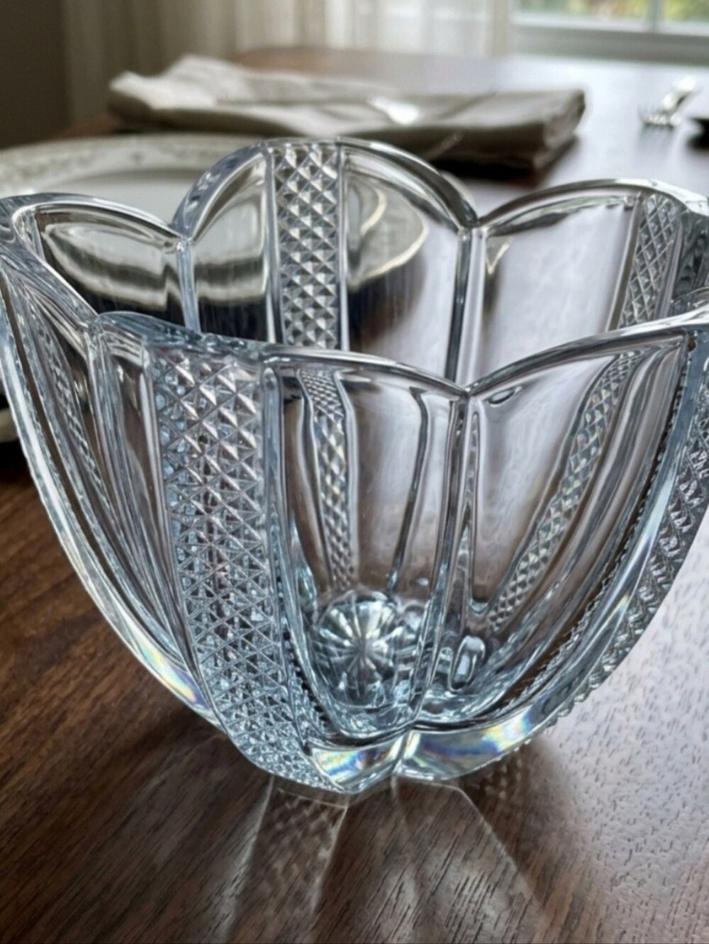 MIKASA NOB HILL CRYSTAL BOWL 7” Mint